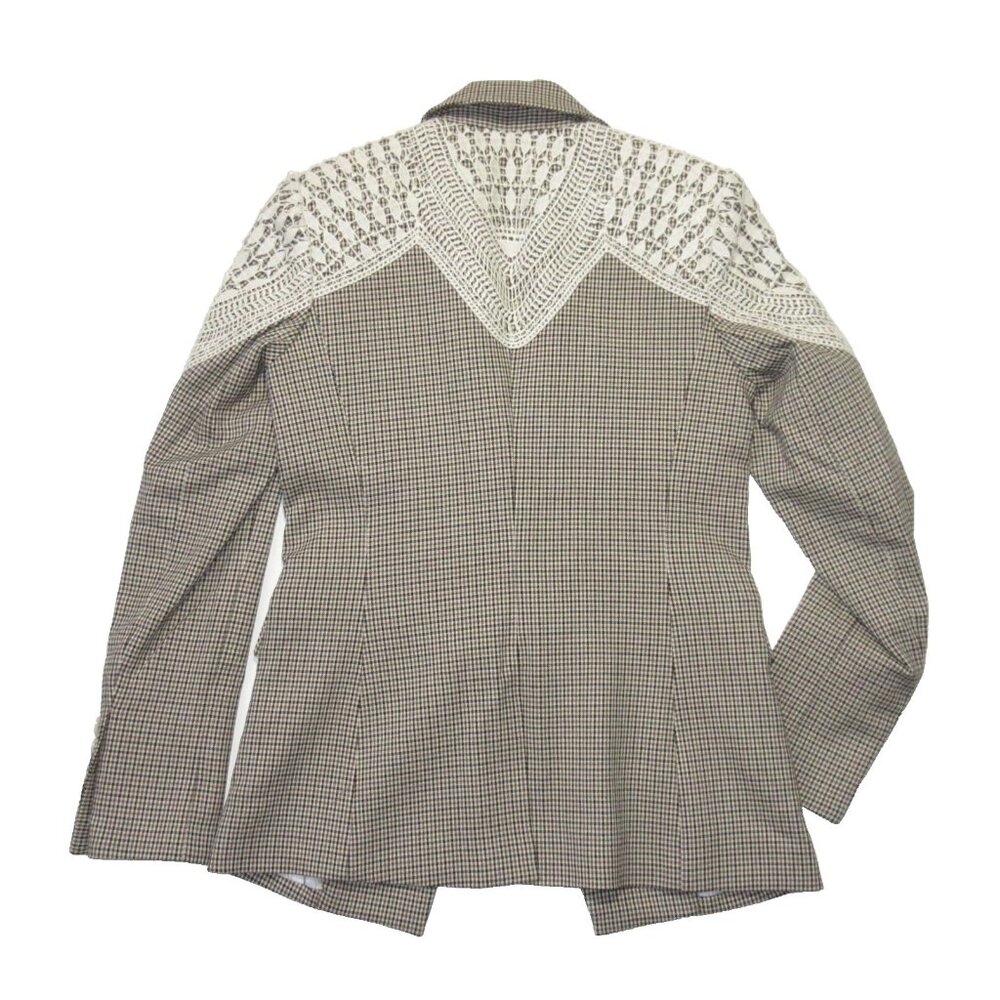 Veronica Beard Faithon Dickey Blazer in Camel Multi Crochet Trim Jacket 0 - Picture 5 of 9